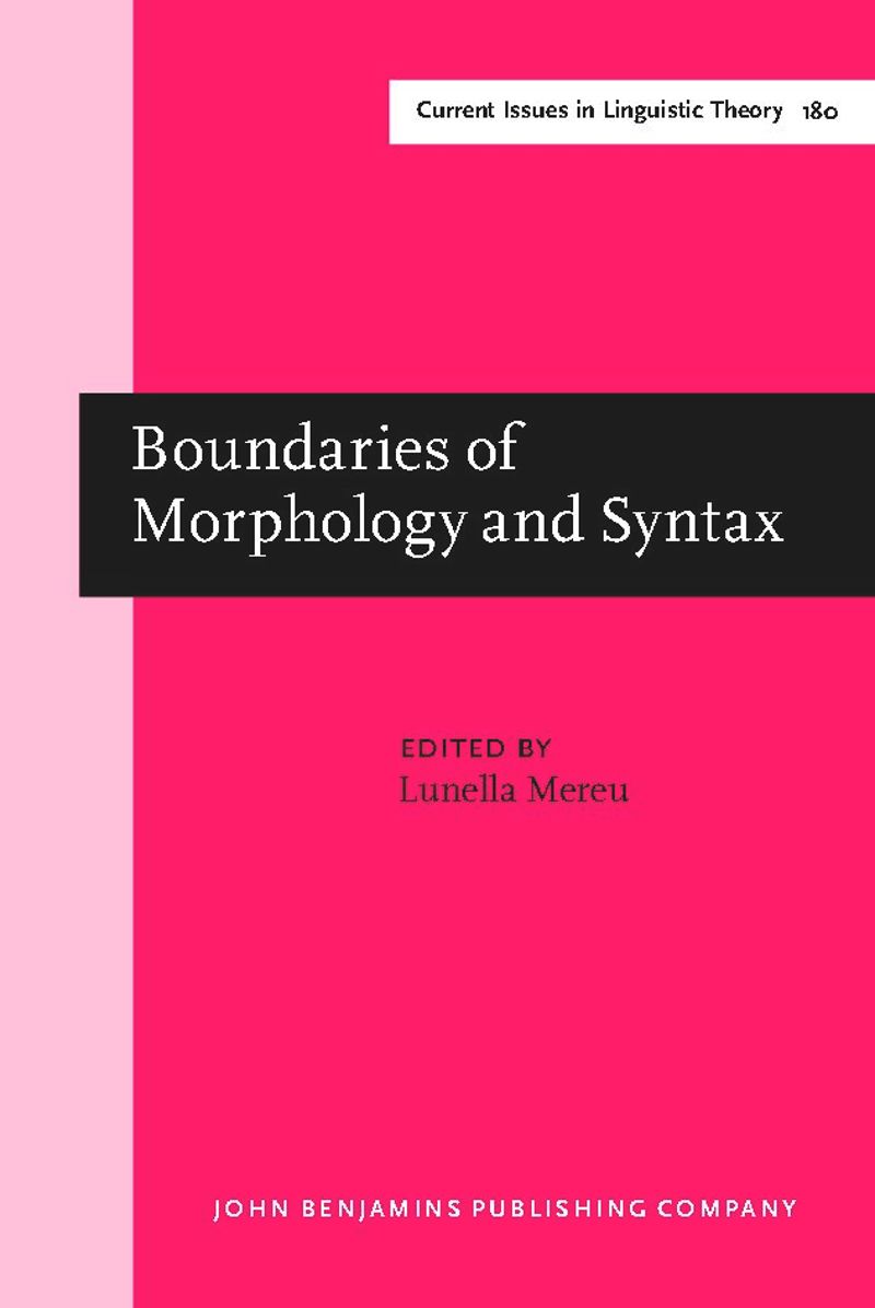 book: Boundaries of Morphology and Syntax