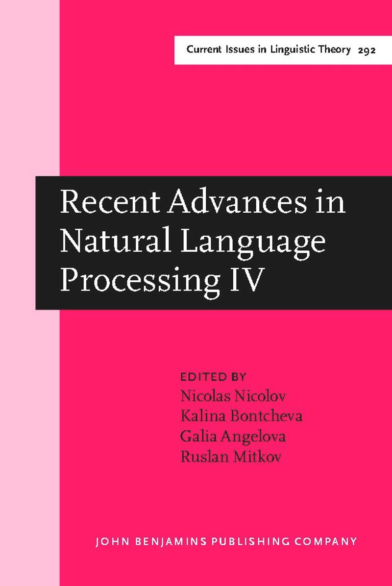 book: Recent Advances in Natural Language Processing IV