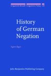 book: History of German Negation