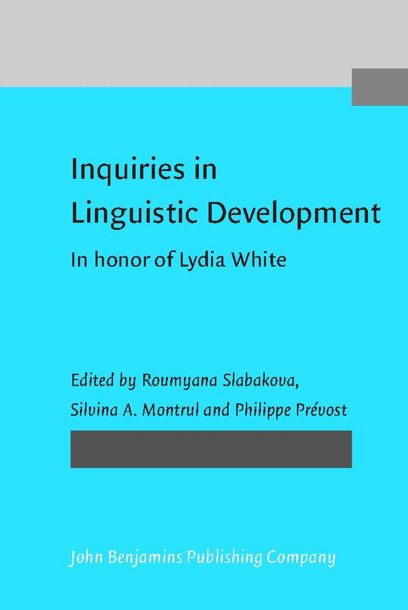 book: Inquiries in Linguistic Development