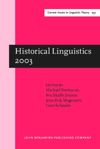 book: Historical Linguistics 2003