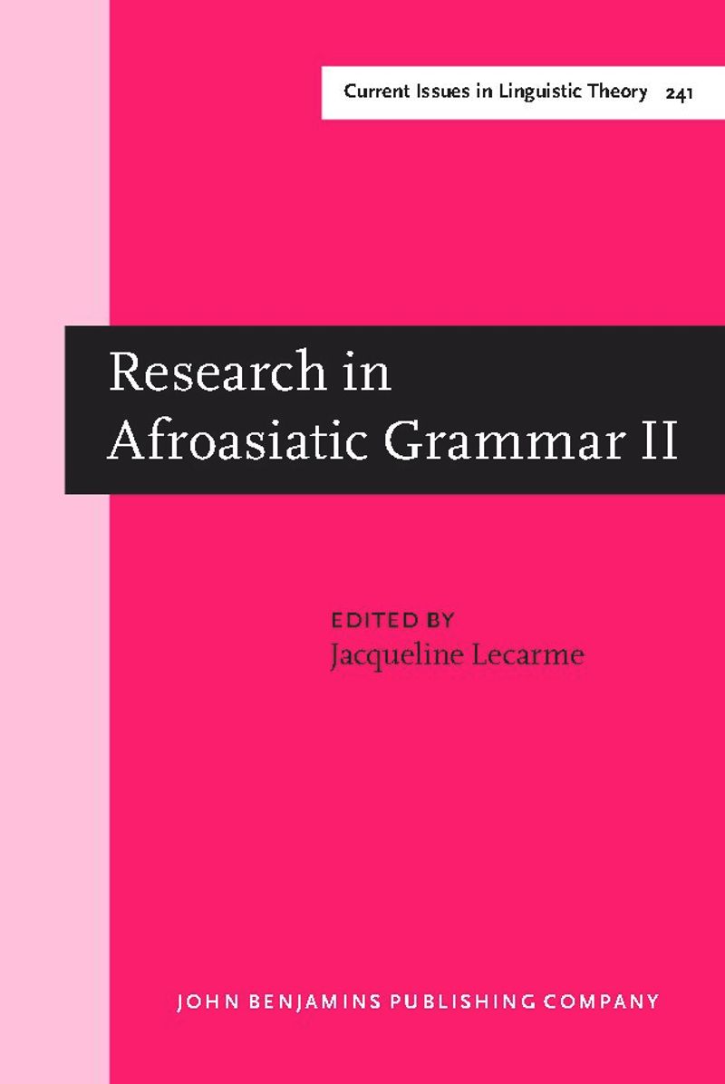 book: Research in Afroasiatic Grammar II