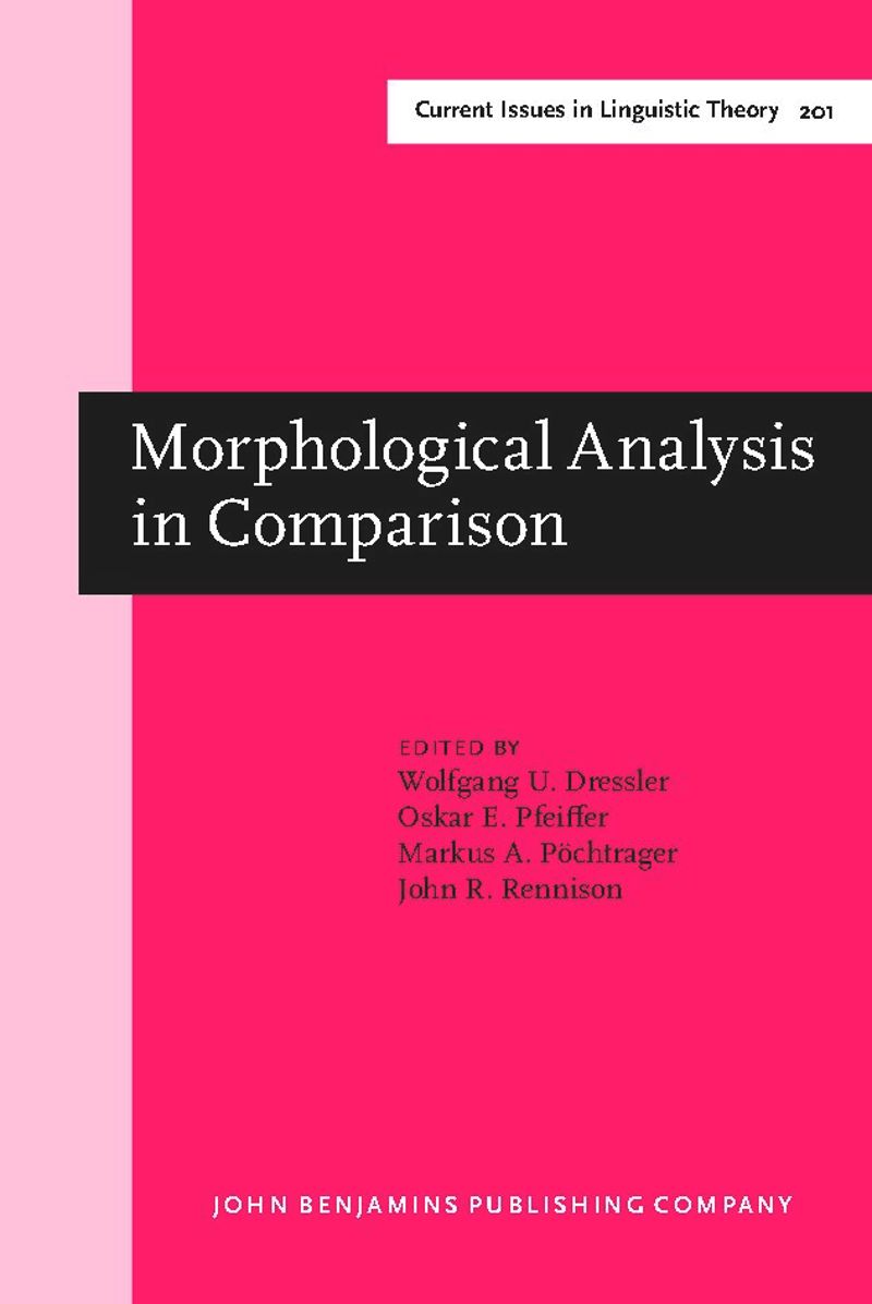 book: Morphological Analysis in Comparison