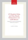 book: 175 Parabolic Orbits and Other Results Deduced from over 6,200 Meteors
