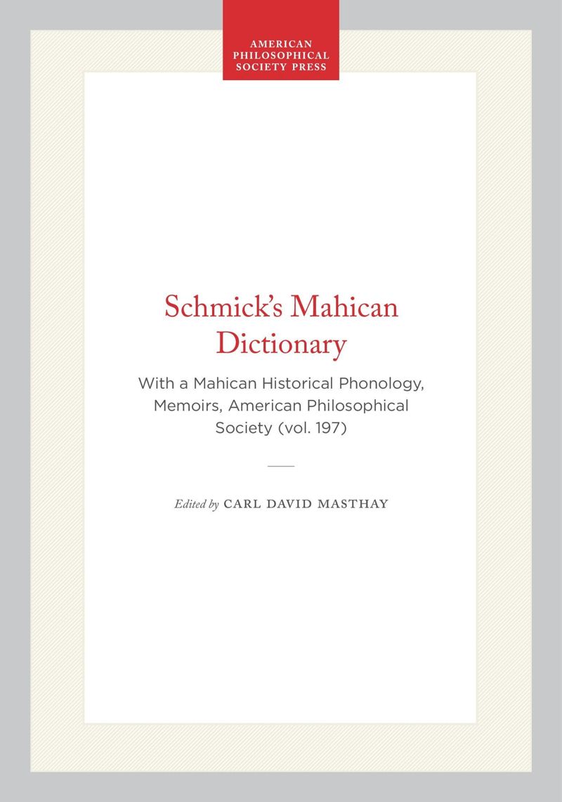 book: Schmick's Mahican Dictionary