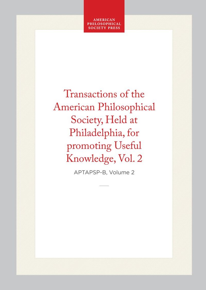 book: Transactions of The American Philosophical Society, Vol 14, Part 3