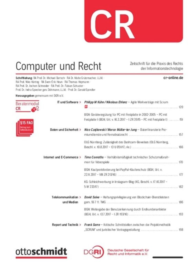 journal: Computer und Recht