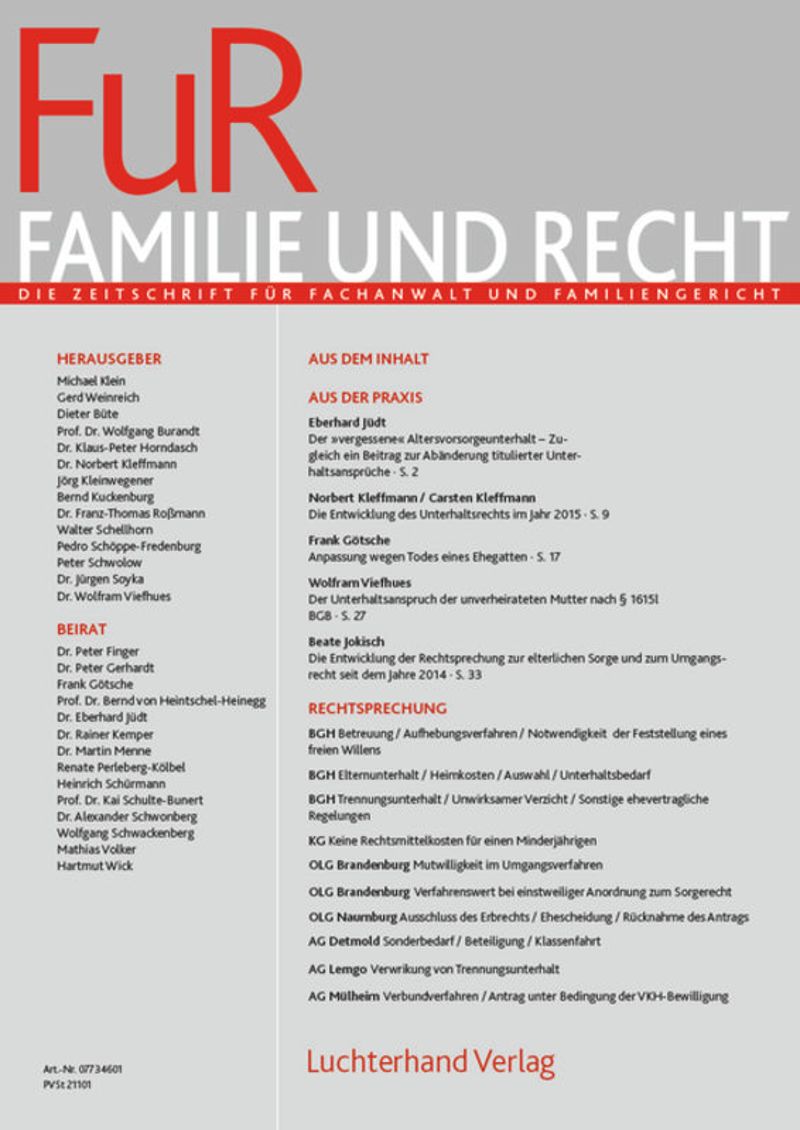 journal: Familie und Recht