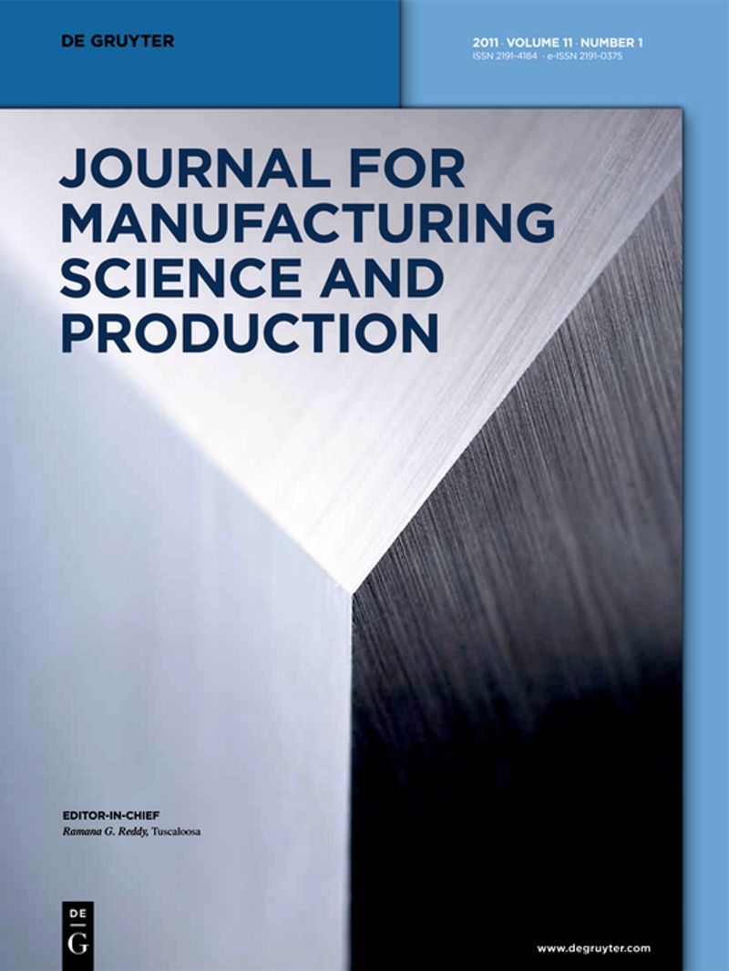 Journal for Manufacturing Science and Production 