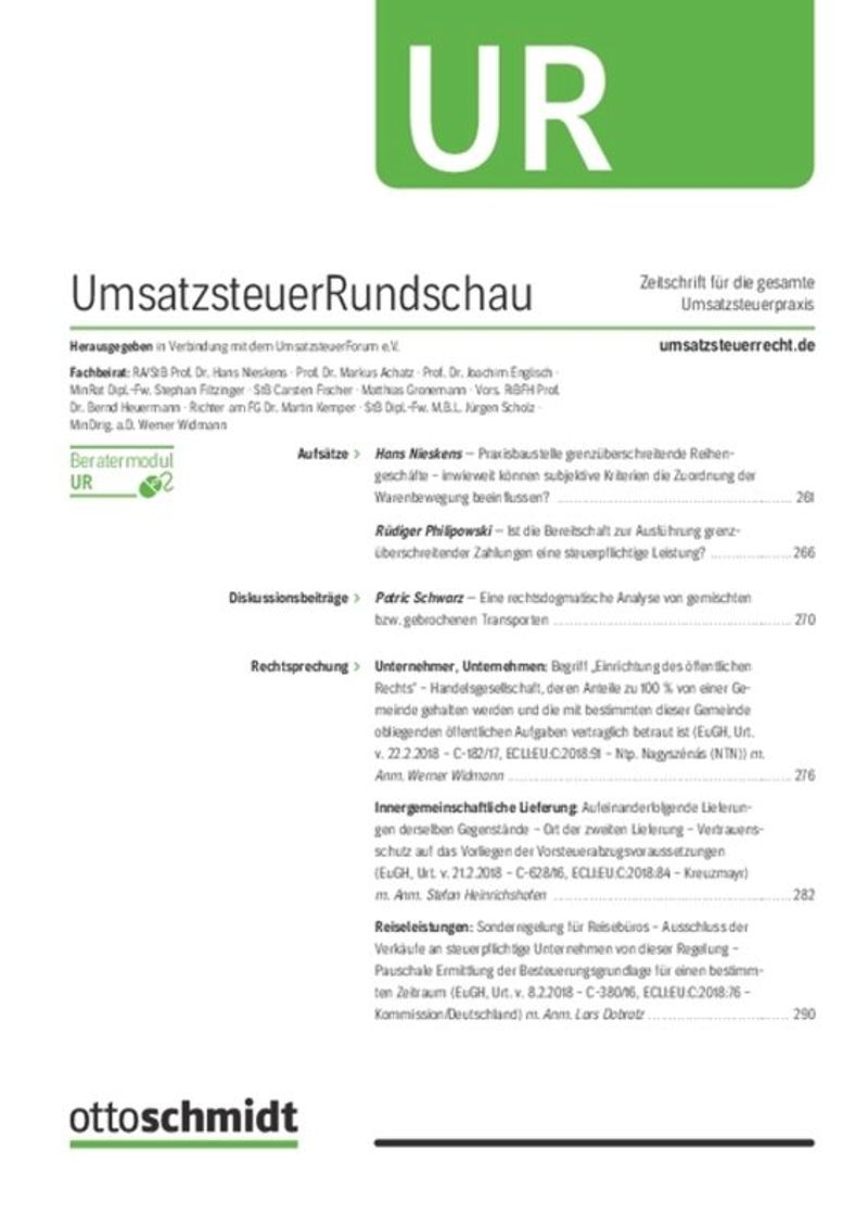 UmsatzsteuerRundschau