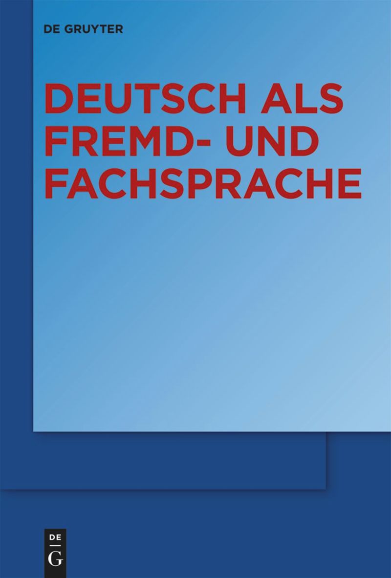 Deutsch als Fremd- und Fachsprache