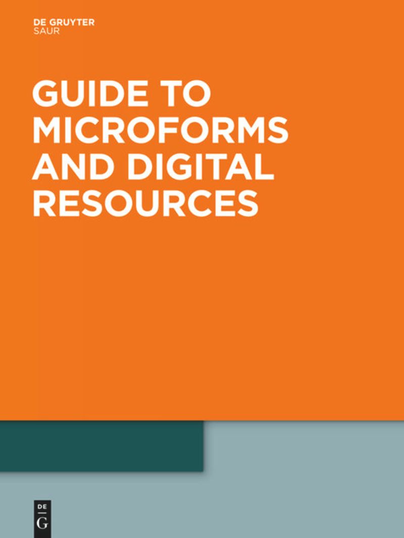 multi-volume work: Guide to Microforms and Digital Resources