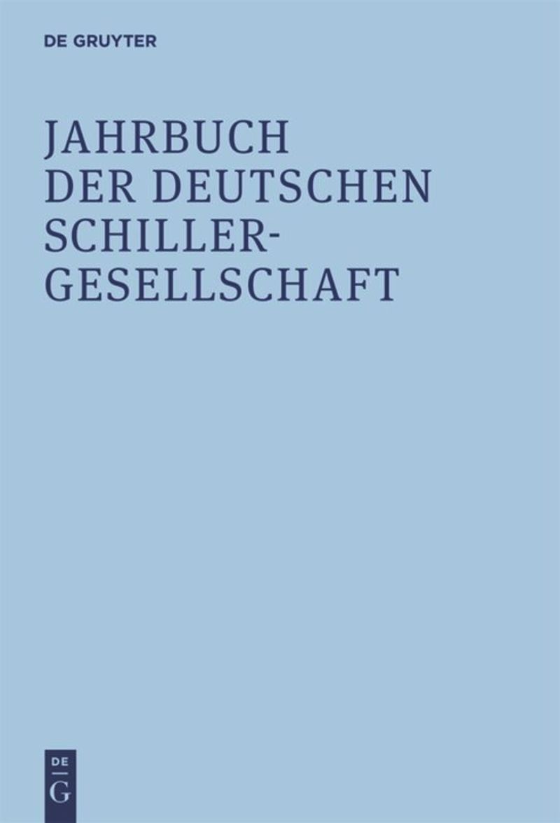 multi-volume work: Jahrbuch der Deutschen Schillergesellschaft