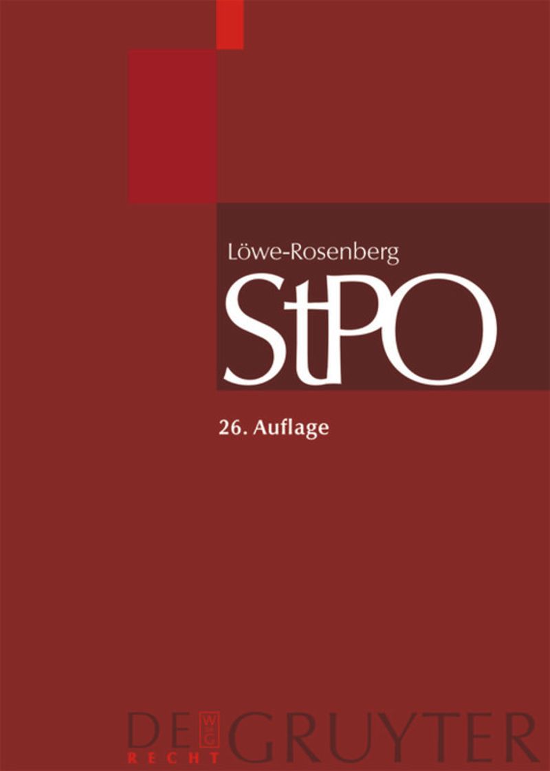 multi-volume work: Löwe/Rosenberg. Die Strafprozeßordnung und das Gerichtsverfassungsgesetz