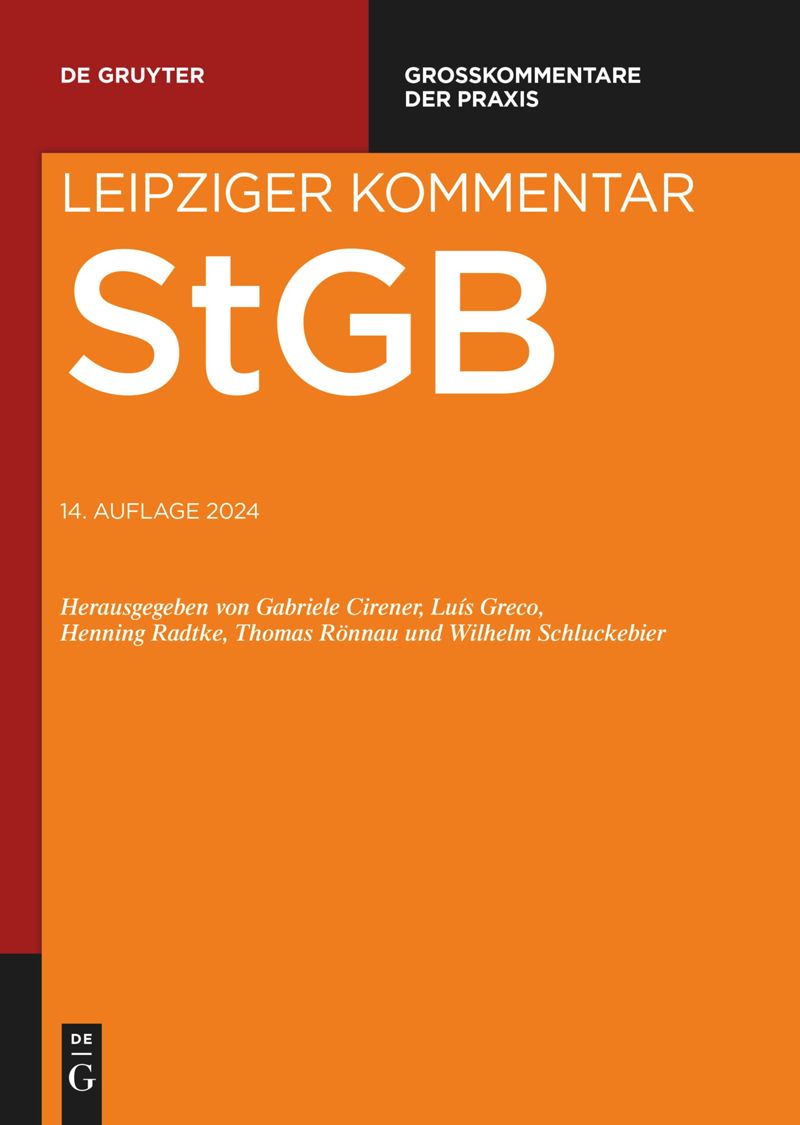 multi-volume work: Strafgesetzbuch. Leipziger Kommentar