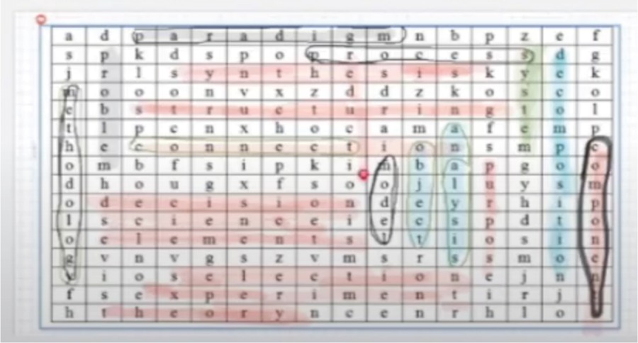 Figure 2 
            Mediating Language Through a Word Search Activity
          