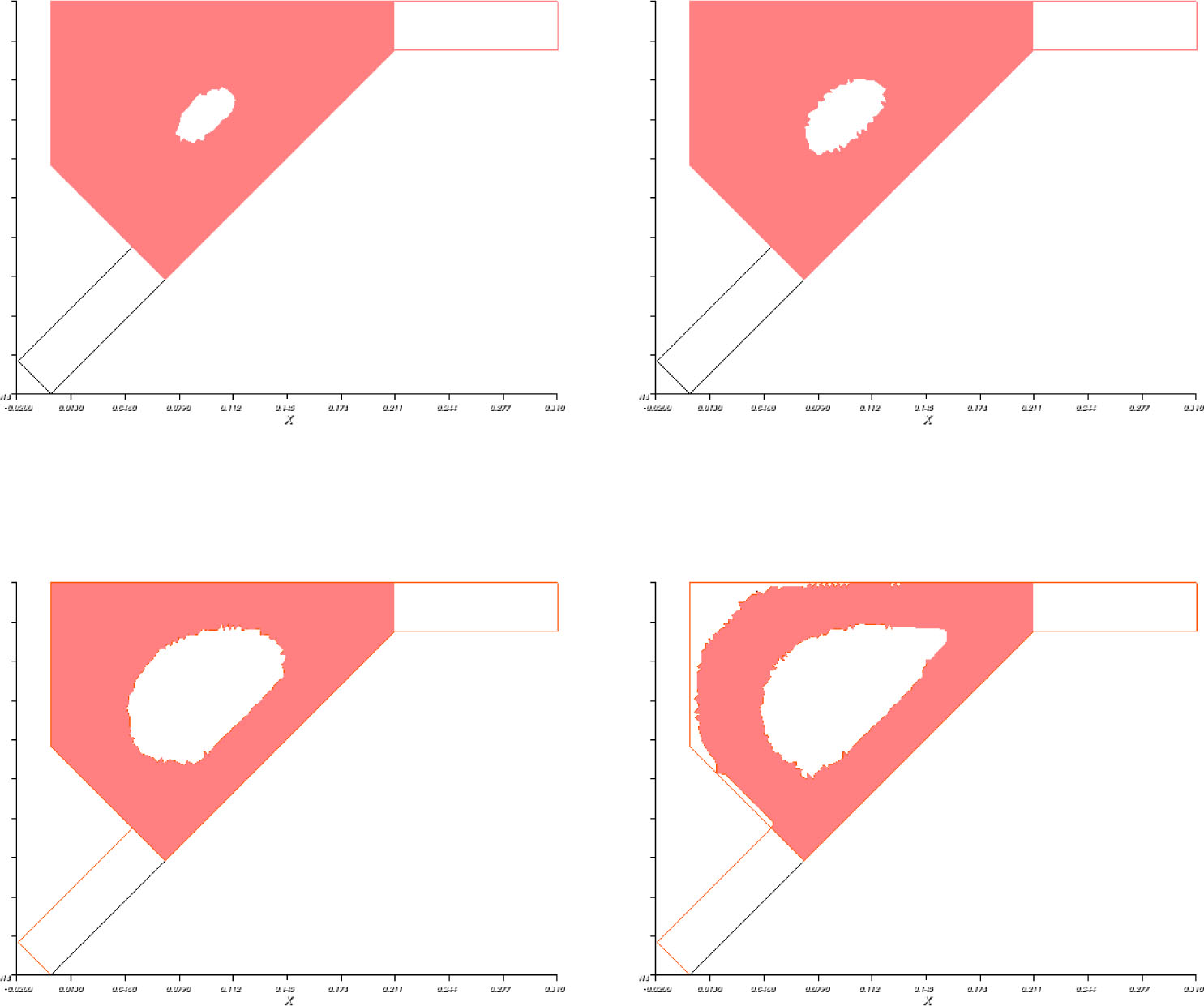 Fig. 4 
Geometries obtained during the optimization process
