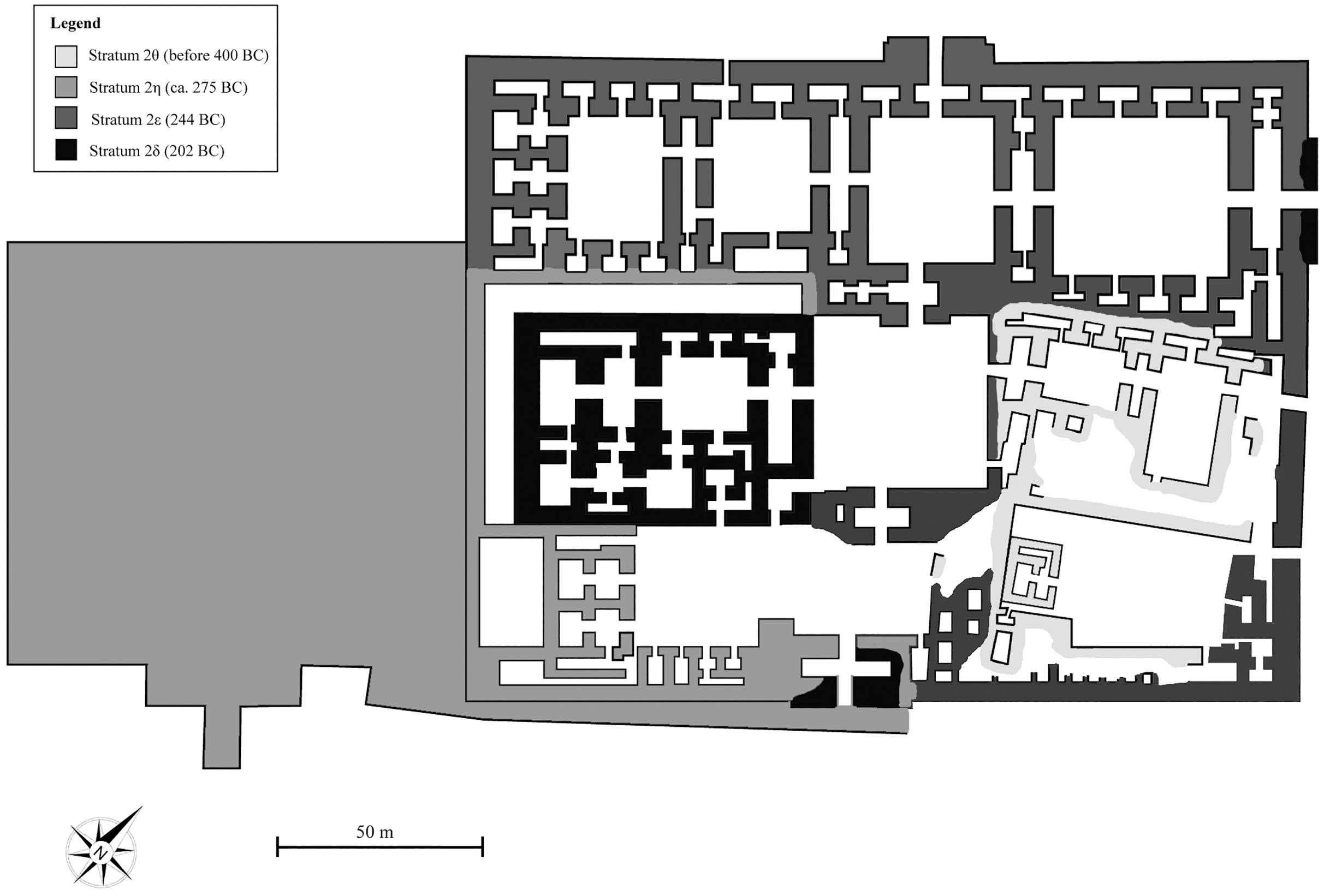 Fig. 4 
          Schematic rendering of the four building phases of the Bīt Rēš, based on Kose (2013: 334).