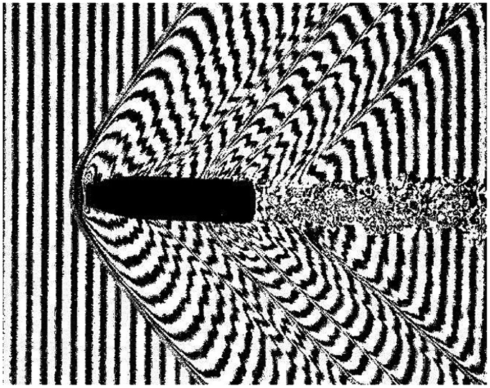 Figure 5: Differential interferogram of a supersonic projectile.