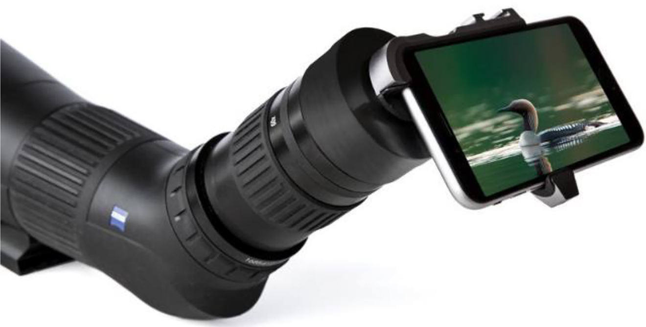 Figure 101: 
Adapter for attaching a smartphone to a spotting scope.
