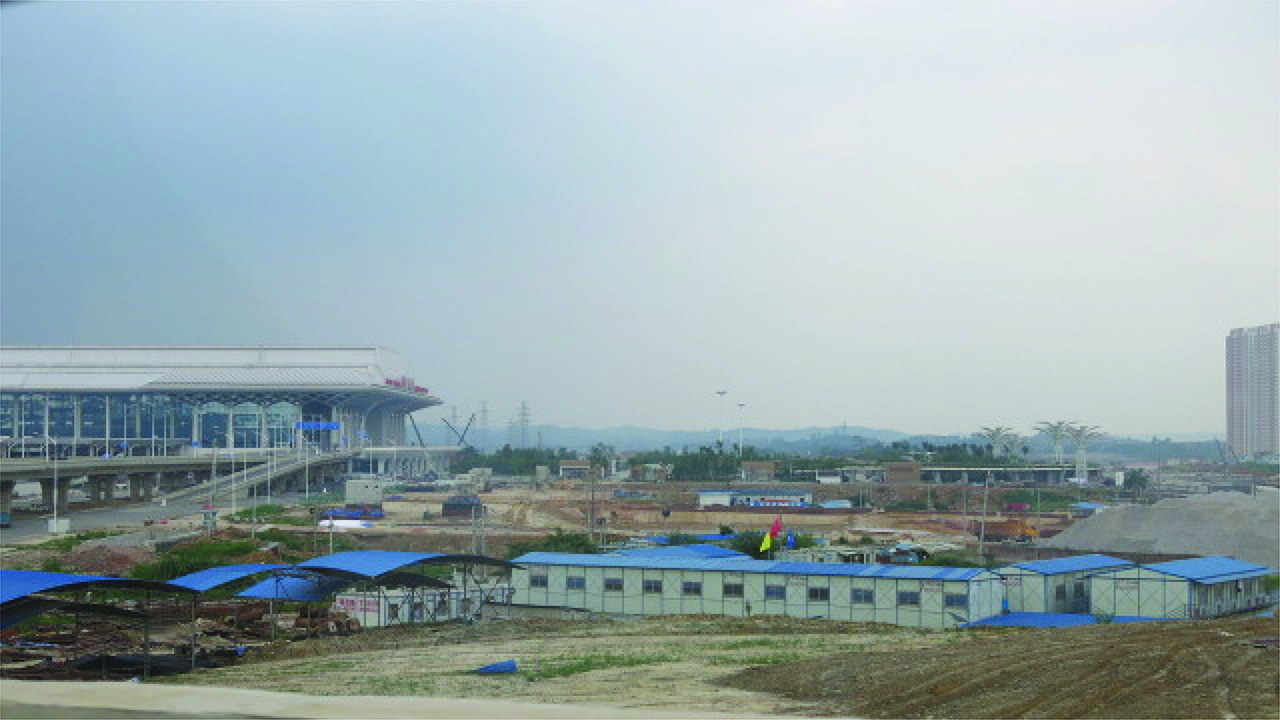 Figure 4: Construction around Nanning’s new high-speed terminus.