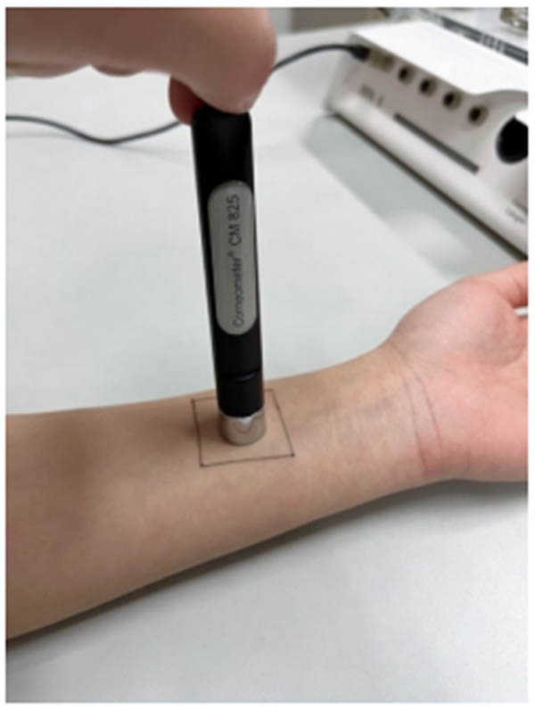Figure 4
Test status diagram of testing skin moisture content.