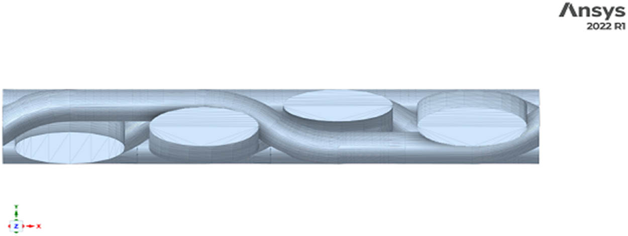 Figure 2
Cross-sectional view of a 2/2 twill basalt fabric.