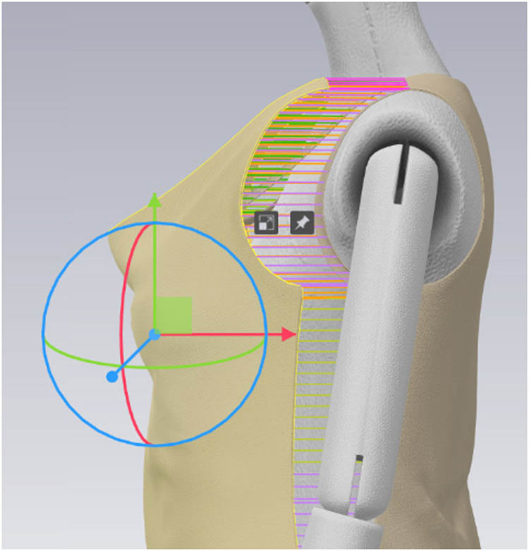 Figure 21
Adjustment of fabric stress structure and fitting point.