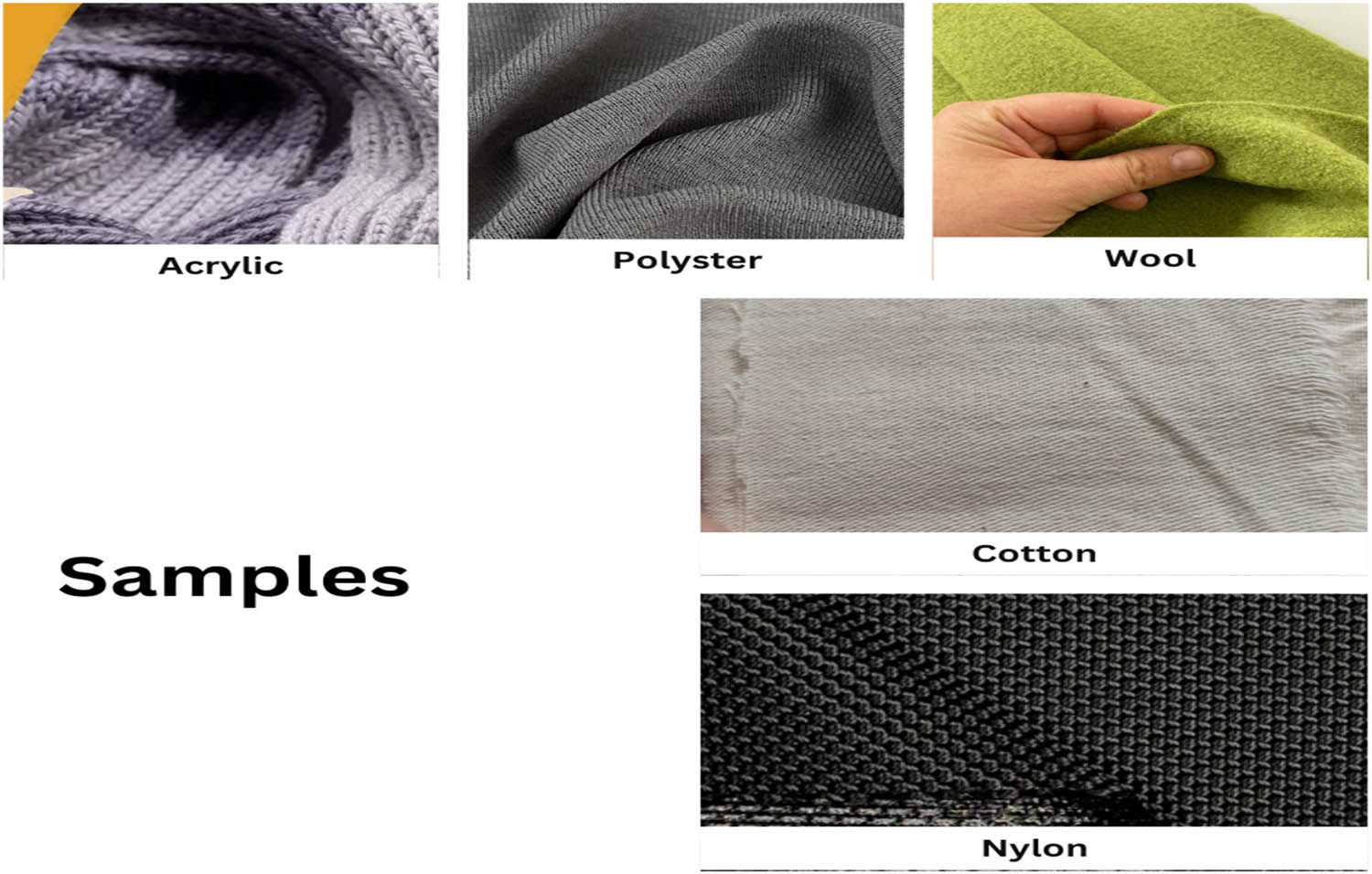 Figure 5
Samples of cloth collected.