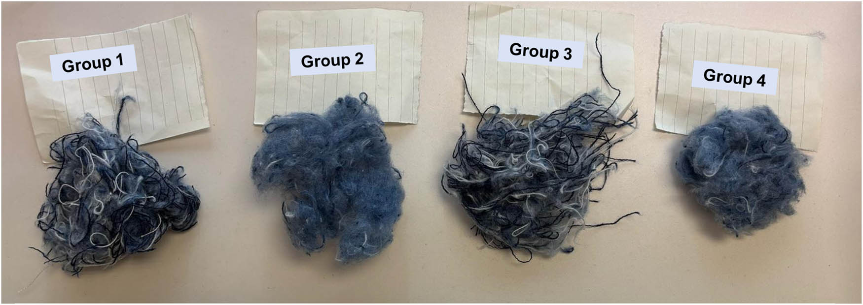 Figure 4
Opened fabric fraction obtained in the first cycle of shredding.
