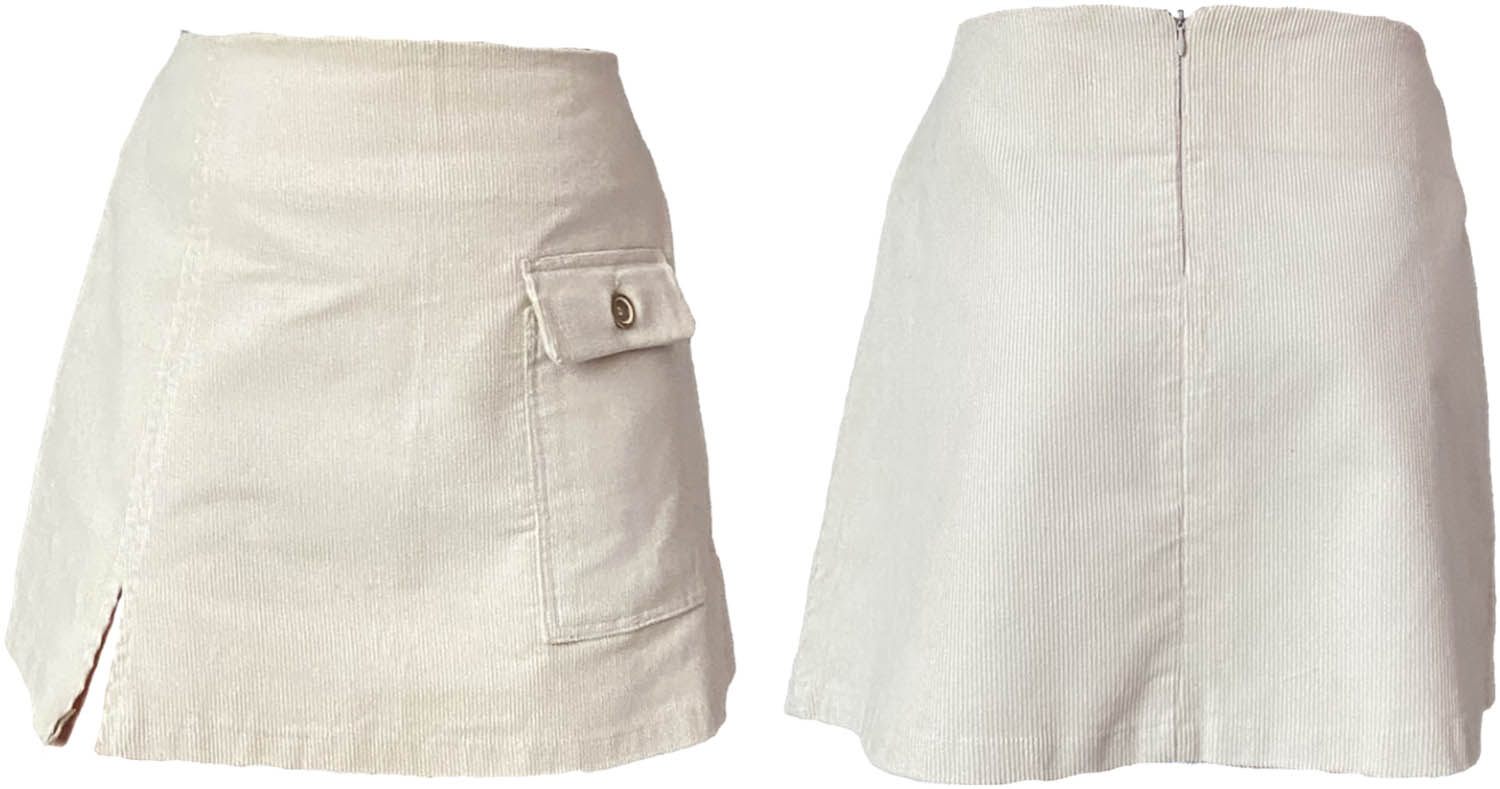 Figure 8
Photographs of the front and back of the sewn second model of a women’s skirt.