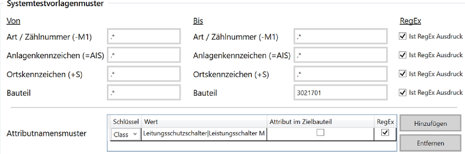 Abb. 5 Exemplarische Mapping-Kriterien eines Systemtests.