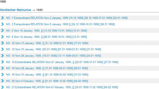 Abb. 4: Erfassung kalendarischer Angaben beim Nordischen Mercurius in der Visual Library.
