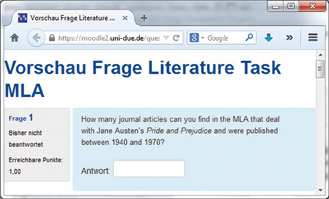 Abb. 4:  Beispielaufgabe aus dem Kapitel Exkurs: Katalog und Bibliographie. 