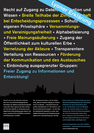 Abb. 2:  Poster Lyoner Erklärung. 