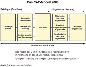 Abb. 1: Das CAF-Modell mit seinen neun Themenfeldern.