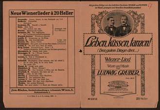 Abb. 2:  Wiener-Lied von Ludwig Gruber (Wien 1912), ÖVLA Wien, ÖC Blaha 067. 