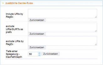 Abb. 3: Zusätzliche Decide-Rules.