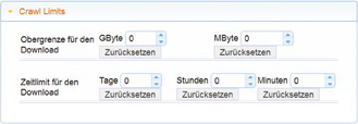 Abb. 4: Begrenzung des Downloads.