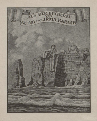 Abb. 5: Exlibris von Georg und Irma Baruch (WLB Stuttgart: A6/316–7).