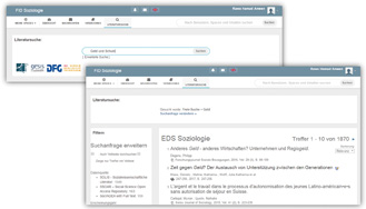 Abb. 2: Die integrierte Suche des FID Soziologie.