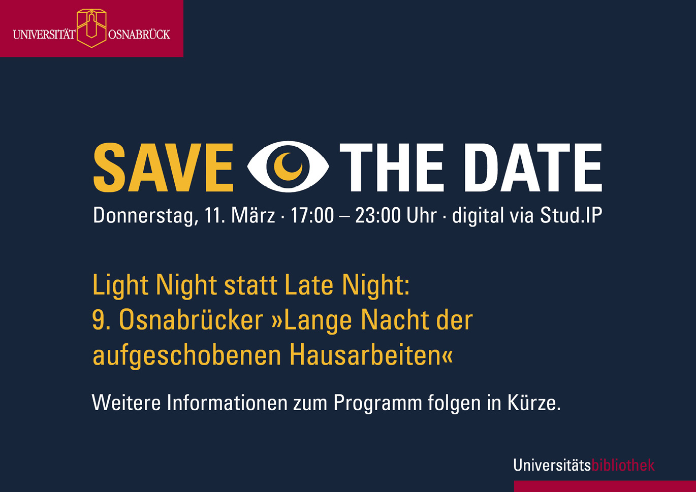 Abb. 5: Poster zur Langen Nacht 2021, Grafik: UB Osnabrück.