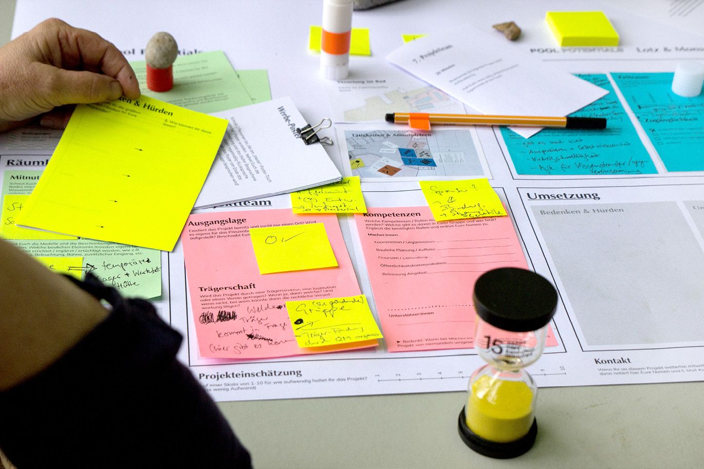 Abb. 1: Planspiel im Rahmen eines Transformationsprozesses zur Veränderung von Verwaltungsprozessen. © Lotz & Monssen.