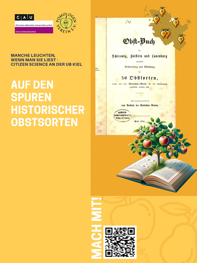 Abb. 1 und 2: Plakate zur Citizen Science an der UB Kiel.