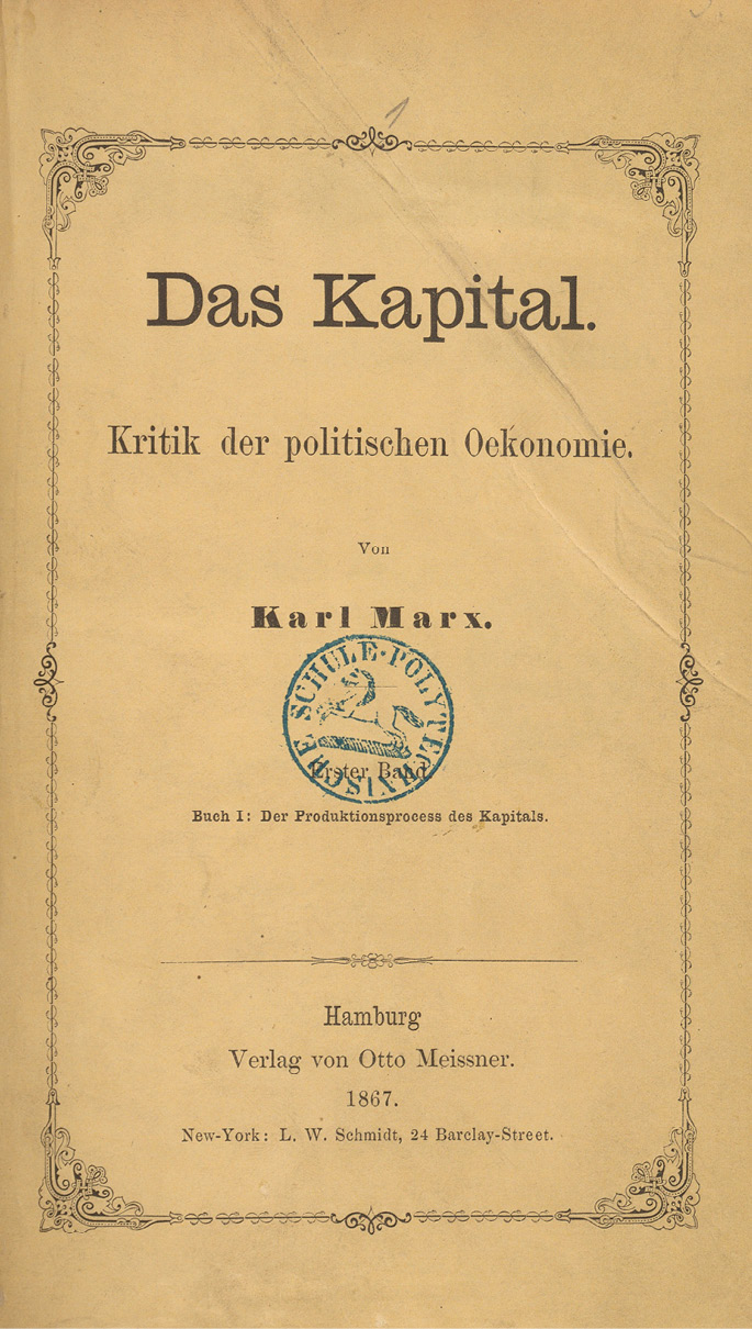 Abb. 1: Das Kapital: Interimsbroschur der Erstausgabe.