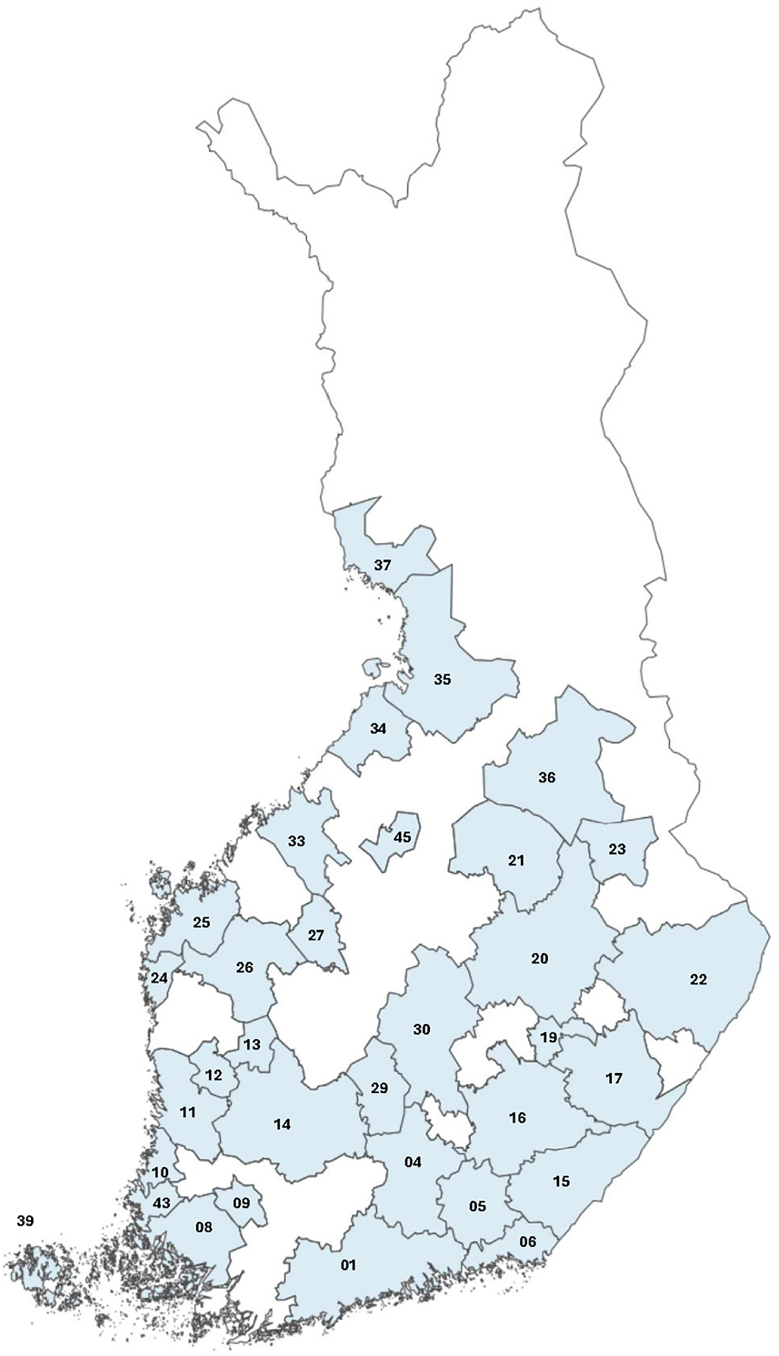 Figure A1: 
Travel-to-work areas, based on the 2019 classification.

