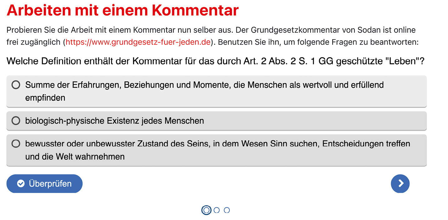 Abb. 1: Einbindung eines Online-Kommentars