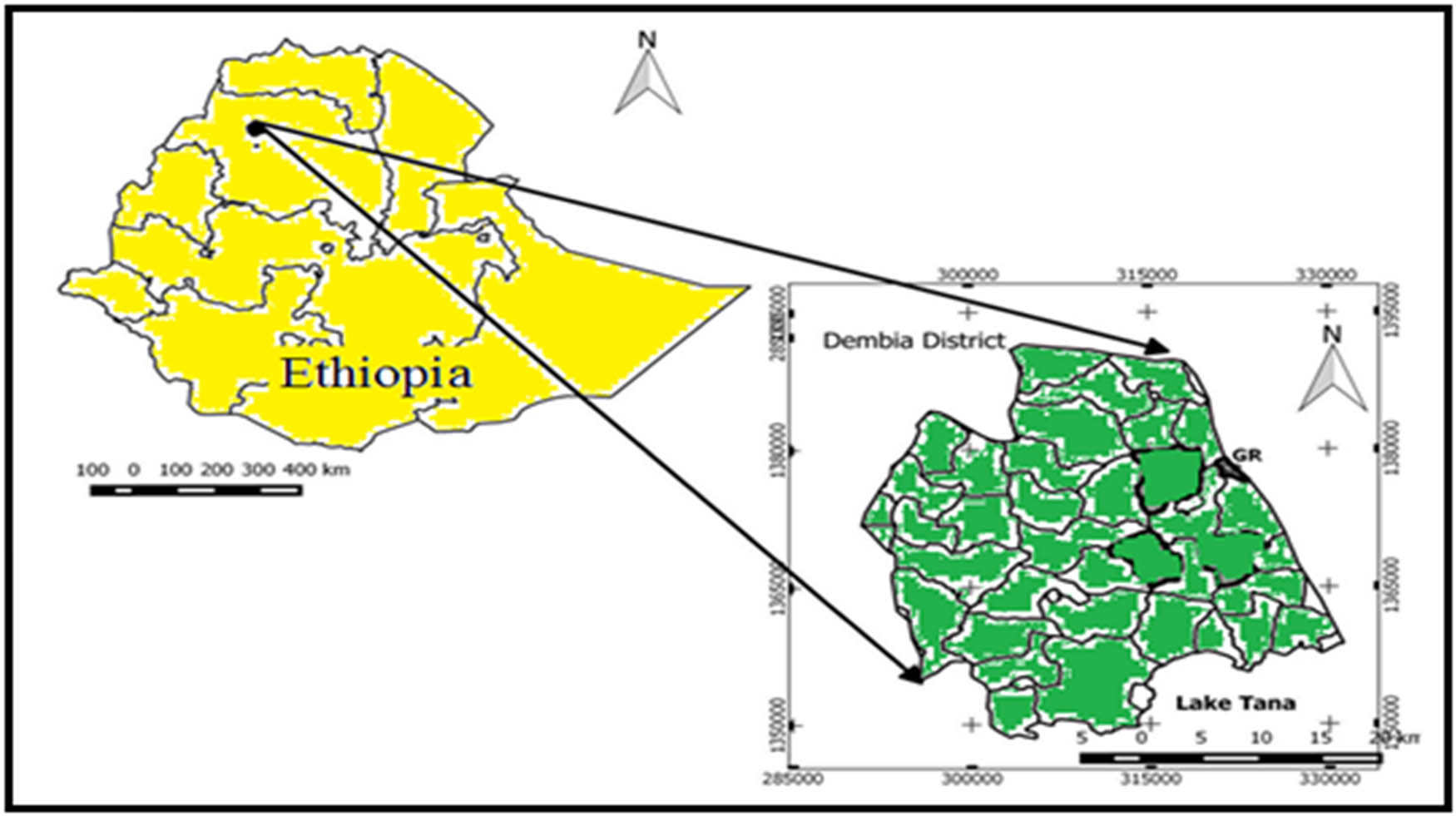 Figure 2
Map showing Dembia district (Kolladiba town).
