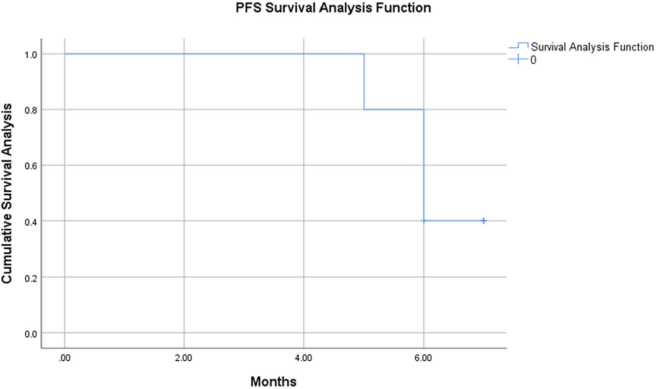 Figure 6
Survival analysis of PFS in patients with GIST in the individualized treatment group.