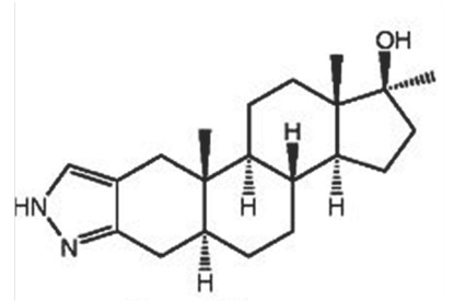 Figure 1 The chemical structure of stanozolol.